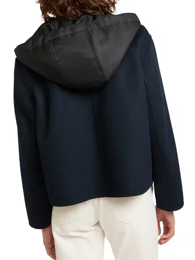 Yves Salomon Women's Hooded Mixed-Media Wool-Cashmere Jacket | Thumbnail 5 Yves Salomon Women's Hooded Mixed-Media Wool-Cashmere Jacket | Thumbnail 5