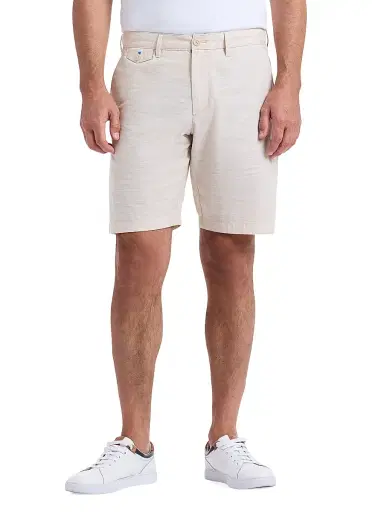 Robert Graham Men's Dixton Cotton-Linen Shorts - Sand - Size 40 | Thumbnail 3
