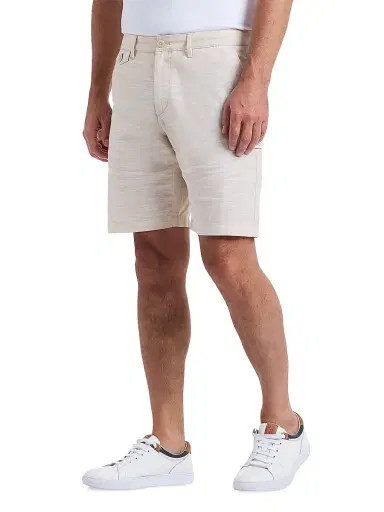 Robert Graham Men's Dixton Cotton-Linen Shorts - Sand - Size 40 | Thumbnail 4