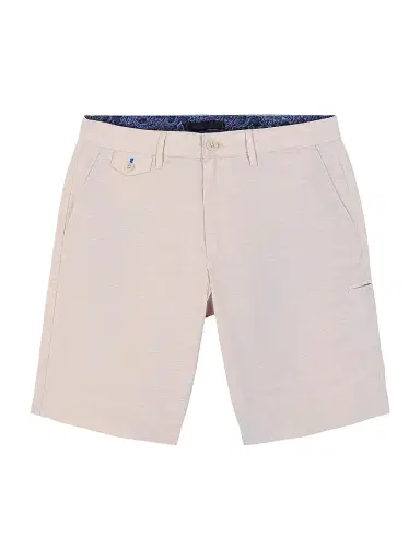 Robert Graham Men's Dixton Cotton-Linen Shorts - Sand - Size 40 | Thumbnail 1