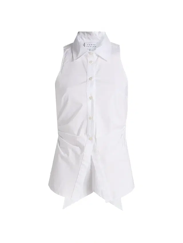 Tanya Taylor Women's Hannah Back Bow Top - Optic White