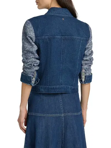 Kobi Halperin Women's Gracie Textured Denim Jacket - Navy | Thumbnail 5