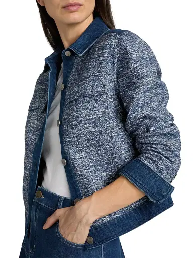 Kobi Halperin Women's Gracie Textured Denim Jacket - Navy | Thumbnail 6