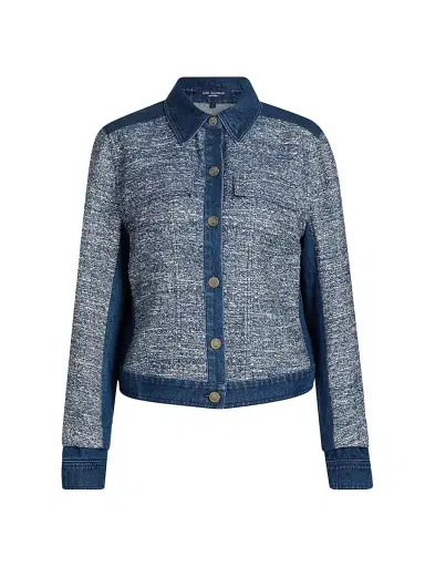 Kobi Halperin Women's Gracie Textured Denim Jacket - Navy | Thumbnail 1