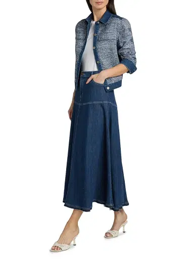 Kobi Halperin Women's Ysabelle Denim Maxi Skirt - Medium Indigo | Thumbnail 2