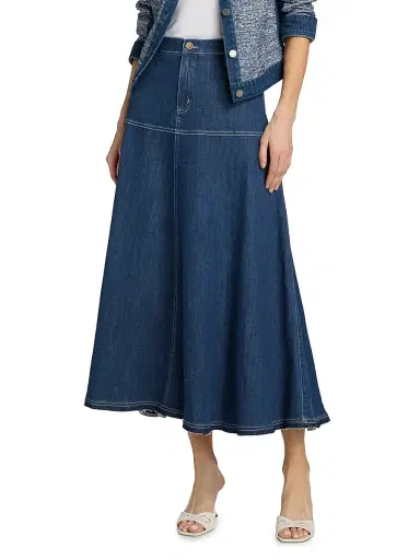 Kobi Halperin Women's Ysabelle Denim Maxi Skirt - Medium Indigo | Thumbnail 3