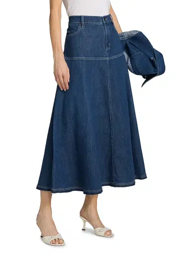 Kobi Halperin Women's Ysabelle Denim Maxi Skirt - Medium Indigo | Thumbnail 4