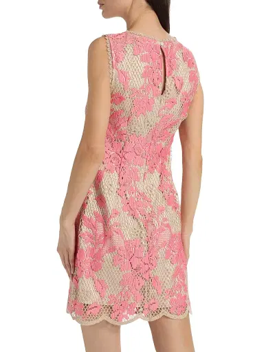 Ungaro Women's Victoria Floral Lace Appliqué Minidress - Coral Multi - Size 12 | Thumbnail 5