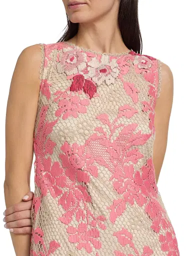 Ungaro Women's Victoria Floral Lace Appliqué Minidress - Coral Multi - Size 12 | Thumbnail 6