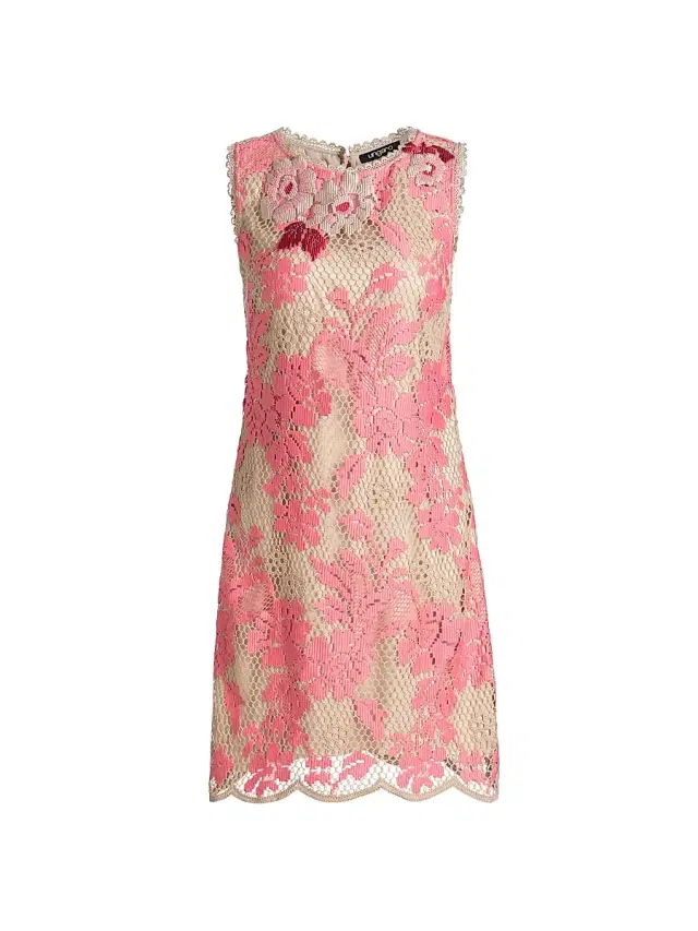 Ungaro Women's Victoria Floral Lace Appliqué Minidress - Coral Multi