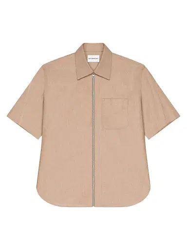 Givenchy Men's Couture Seam Zipped Shirt - Beige - Size XS | Thumbnail 1 Givenchy Men's Couture Seam Zipped Shirt - Beige - Size XS | Thumbnail 1