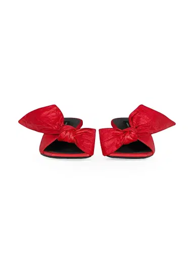 Givenchy Women's Boudoir Heeled Mules in Nappa Leather with Bow - Vermillon - Size 11 | Thumbnail 5 Givenchy Women's Boudoir Heeled Mules in Nappa Leather with Bow - Vermillon - Size 11 | Thumbnail 5