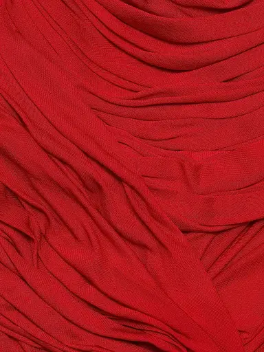 Giambattista Valli Women's One-Shoulder Ruched Jersey Maxi Dress - Red | Thumbnail 7