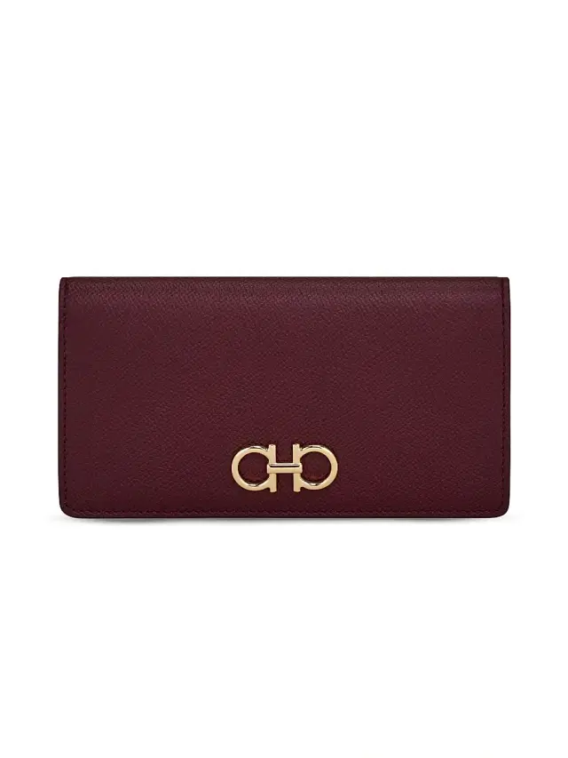 FERRAGAMO Women's Gancini Leather Wallet - Plum