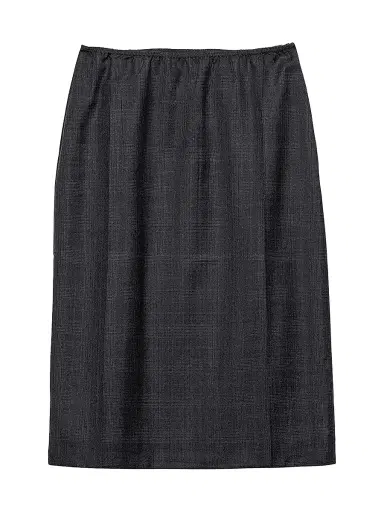Prada Women's Checked Wool Midi-Skirt | Thumbnail 1 Prada Women's Checked Wool Midi-Skirt | Thumbnail 1
