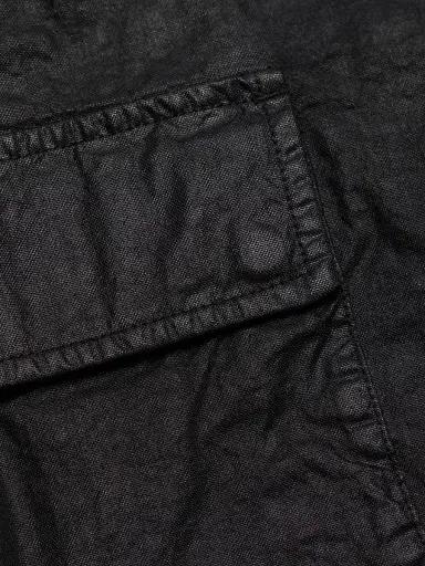 Stone Island Men's Waxed Cotton Cargo Shorts - Black - Size 36 | Thumbnail 7