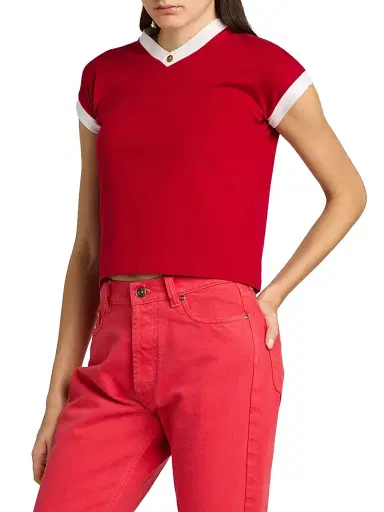 Versace Women's Vintage Medusa Cotton T-Shirt | Thumbnail 4 Versace Women's Vintage Medusa Cotton T-Shirt | Thumbnail 4