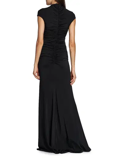 Giorgio Armani Women's Ruched Embellished Gown - Black | Thumbnail 5 Giorgio Armani Women's Ruched Embellished Gown - Black | Thumbnail 5