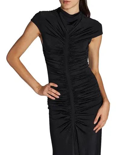 Giorgio Armani Women's Ruched Embellished Gown - Black | Thumbnail 6 Giorgio Armani Women's Ruched Embellished Gown - Black | Thumbnail 6