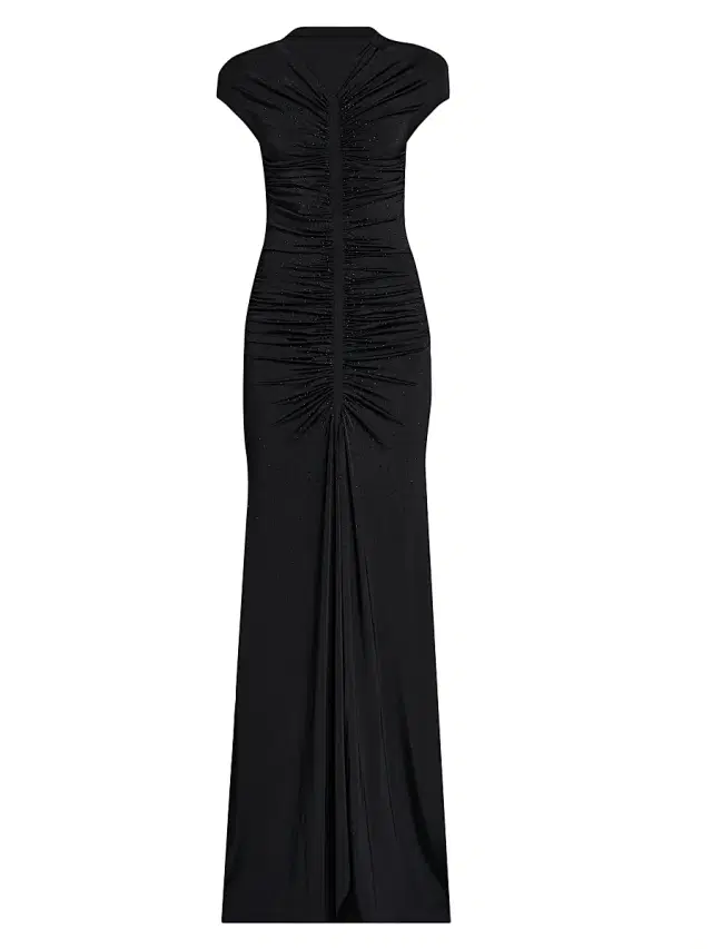 Giorgio Armani Women's Ruched Embellished Gown - Black
