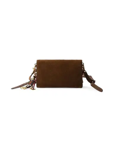 Prada Women's Soft Sound Small Suede Shoulder Bag - Brown | Thumbnail 3