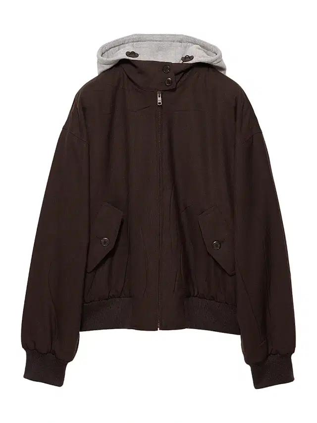 Women's Hooded Rush Stitch Jacket - Brown