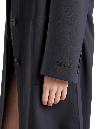 Prada Women's Single-Breasted Light Wool Coat - Blue - Size 2 | Thumbnail 6