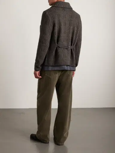 RRL Shawl-Collar Jacquard-Knit Wool and Cashmere-Blend Cardigan - Men | Thumbnail 4