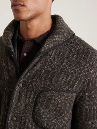 RRL Shawl-Collar Jacquard-Knit Wool and Cashmere-Blend Cardigan - Men | Thumbnail 5