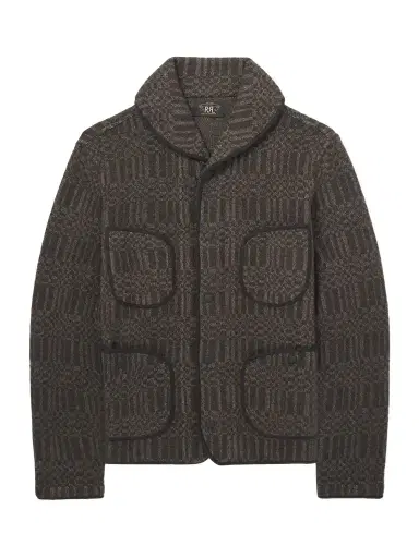 RRL Shawl-Collar Jacquard-Knit Wool and Cashmere-Blend Cardigan - Men | Thumbnail 1
