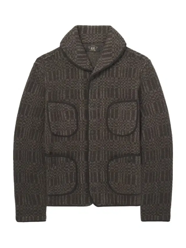 Shawl-Collar Jacquard-Knit Wool and Cashmere-Blend Cardigan - Men