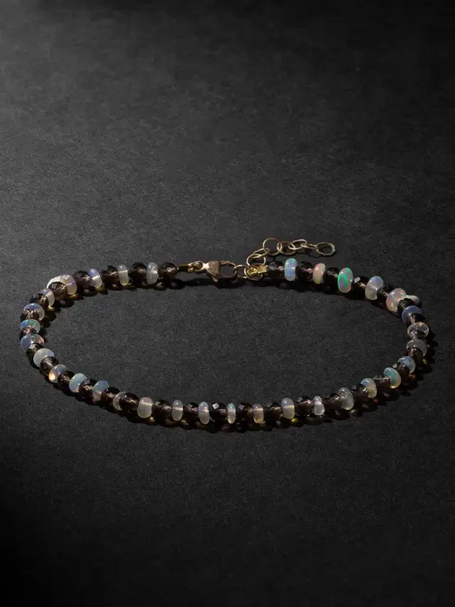 JIA JIA Soleil 14-Karat Gold, Opal and Quartz Bracelet - Men