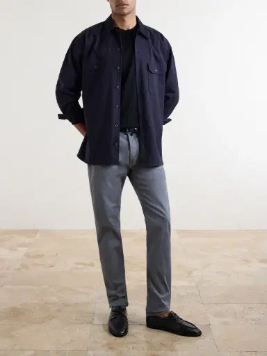 Slowear Slim-Fit Stretch Cotton-Blend Gabardine Trousers - Men | Thumbnail 2