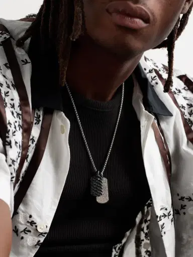 David Yurman Chevron Titanium Diamond Pendant - Men | Thumbnail 5 David Yurman Chevron Titanium Diamond Pendant - Men | Thumbnail 5
