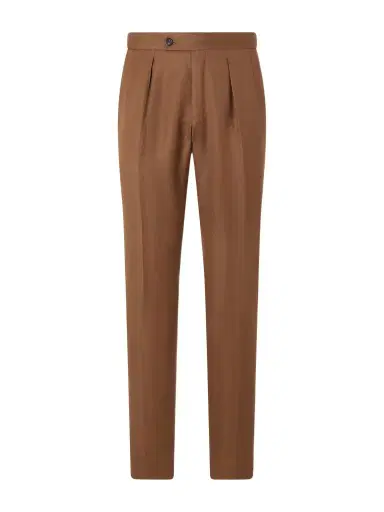 Slowear Tapered Pleated Wool and Linen-Blend Trousers - Men | Thumbnail 1 Slowear Tapered Pleated Wool and Linen-Blend Trousers - Men | Thumbnail 1