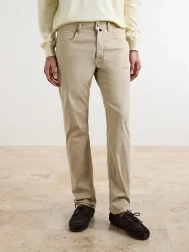 Slowear Slim-Fit Stretch Cotton-Blend Gabardine Trousers - Men | Thumbnail 3