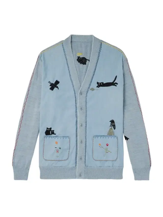 KAPITAL Embroidered Chambray and Cotton Cardigan - Men