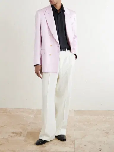 Tom Ford Perforated Silk-Twill Shirt - Men | Thumbnail 2 Tom Ford Perforated Silk-Twill Shirt - Men | Thumbnail 2