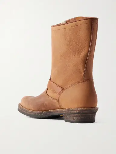 Visvim T.W.O. Folk Distressed Buckled Textured-Leather Boots - Men | Thumbnail 4 Visvim T.W.O. Folk Distressed Buckled Textured-Leather Boots - Men | Thumbnail 4