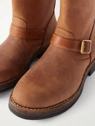 Visvim T.W.O. Folk Distressed Buckled Textured-Leather Boots - Men | Thumbnail 5 Visvim T.W.O. Folk Distressed Buckled Textured-Leather Boots - Men | Thumbnail 5