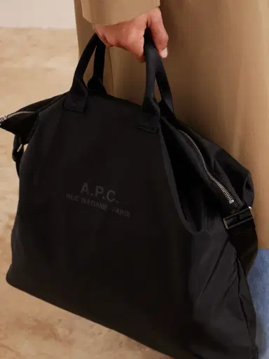 A.P.C. Webbing-Trimmed Logo-Print Shell Messenger Bag - Men | Thumbnail 6