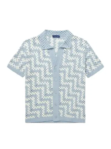 Frescobol Carioca Pinto Crocheted Cotton Shirt - Men | Thumbnail 1