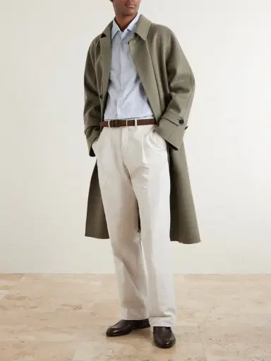MR P. Cutaway-Collar Cotton, Linen and Cashmere-Blend Shirt - Men | Thumbnail 2