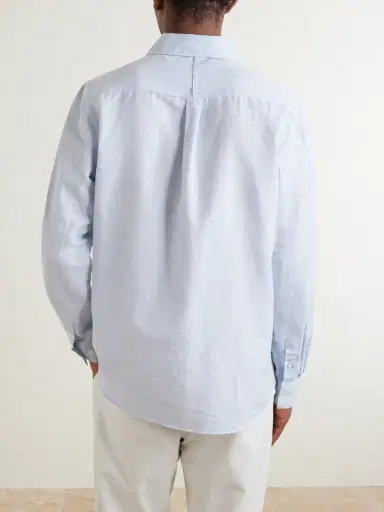 MR P. Cutaway-Collar Cotton, Linen and Cashmere-Blend Shirt - Men | Thumbnail 4