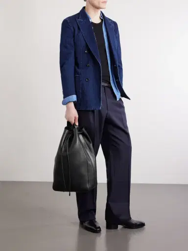 Tom Ford T Line Leather Drawstring Backpack - Men | Thumbnail 2
