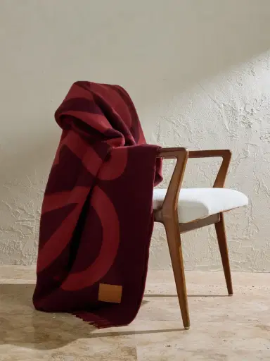 Loewe Anagram Leather-Appliquéd Fringed Logo-Jacquard Wool and Cashmere-Blend Blanket - Men | Thumbnail 1 Loewe Anagram Leather-Appliquéd Fringed Logo-Jacquard Wool and Cashmere-Blend Blanket - Men | Thumbnail 1
