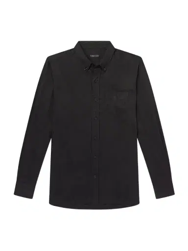 Tom Ford Button-Down Collar Lyocell-Gabardine Shirt - Men | Thumbnail 1 Tom Ford Button-Down Collar Lyocell-Gabardine Shirt - Men | Thumbnail 1