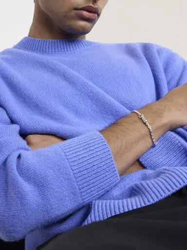 Mikia Sterling Silver Sapphire Chain Bracelet - Men | Thumbnail 2 Mikia Sterling Silver Sapphire Chain Bracelet - Men | Thumbnail 2