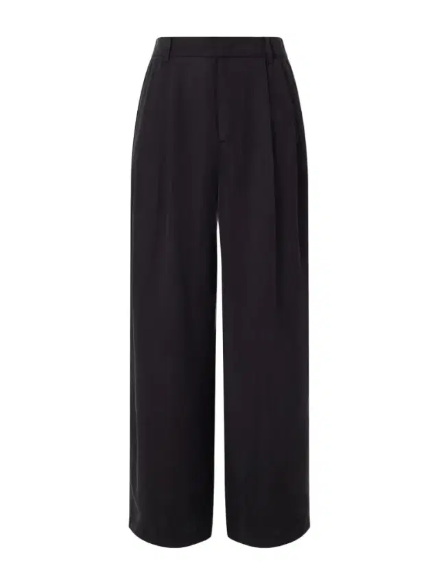 Wide-Leg Pleated Satin Trousers - Men