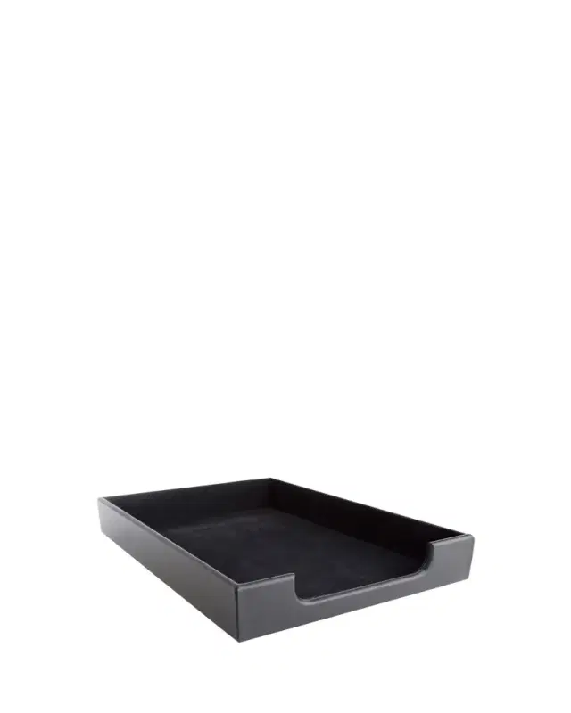 Royce New York Personalized Leather Letter Desk Tray